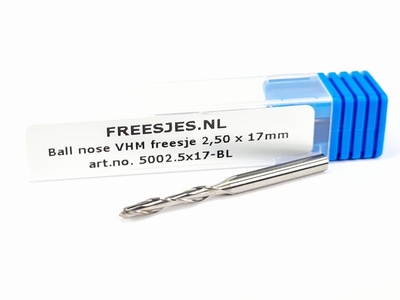 Ball nose VHM freesje 2,50 x 17mm