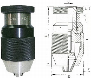 Zelfspannende boorhouder 0,2 - 16 mm x B16