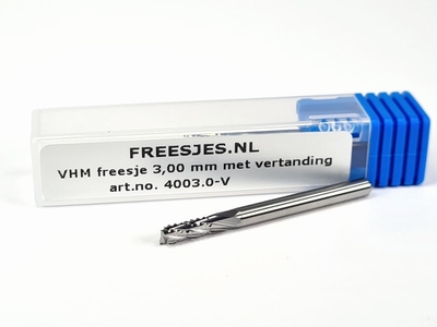 VHM freesje 3,00 mm met vertanding