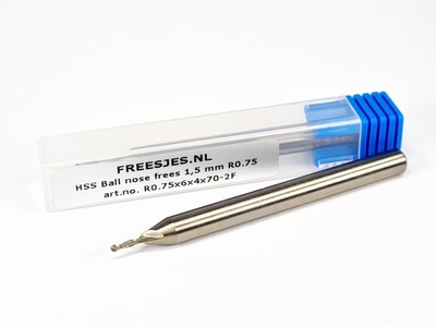 HSS Ball nose frees 1,5 mm R0.75