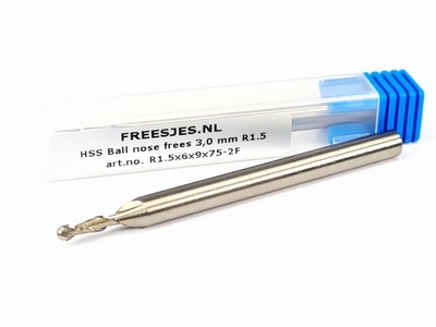 HSS Ball nose frees 3,0 mm R1.5