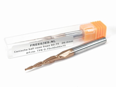 Conische ball nose frees R0.75   Ø6.0mm