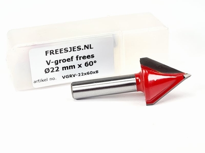 V-groef frees Ø22 mm x 60°