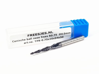 Conische ball nose frees R0.75  Ø4.0mm