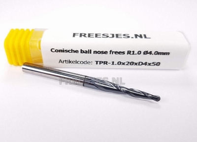 Conische ball nose frees R1.0  Ø4.0mm