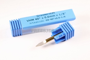 Graveerstift VHM 40° x  0.6 mm x 1/8"