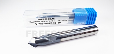 V hoekfrees 10 mm VHM met 90° hoek