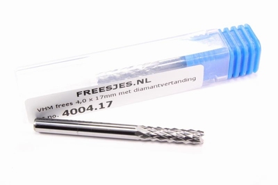 VHM frees 4,0 x 17 mm met diamantvertanding