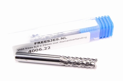 VHM frees 6,0 x 22 mm met diamantvertanding