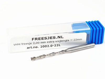 VHM freesje 2,00 mm extra snijlengte !! 22mm