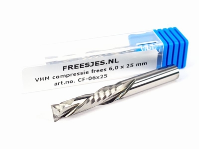 VHM compressie frees 6,0 x 25 mm