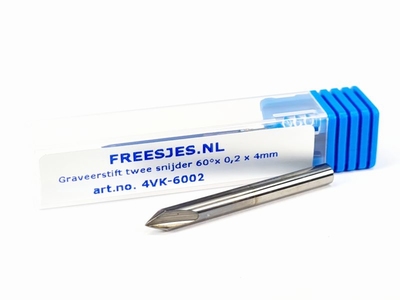 Graveerstift twee snijder 60°x 0,2 x 4mm