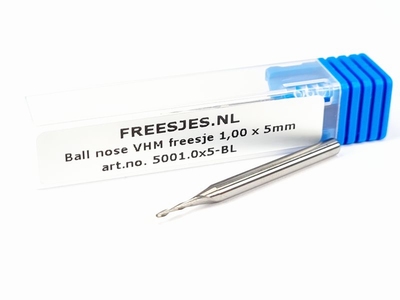 Ball nose VHM freesje 1,00 x 5mm