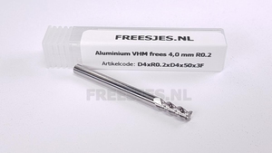 Aluminium VHM frees 4,0 mm R0.2