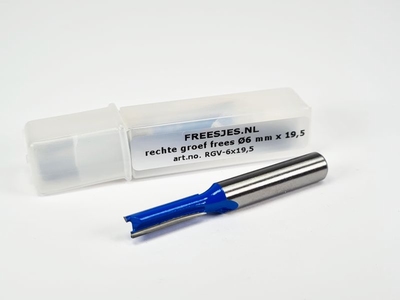 Rechte groeffrees Ø6 x 19,5 mm