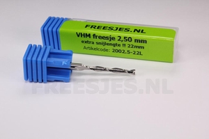 VHM freesje 2,50 mm extra snijlengte !! 22mm