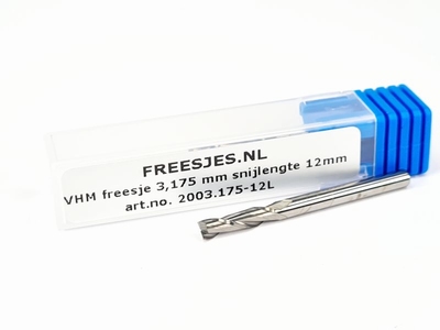 VHM freesje 3,175 mm snijlengte 12mm