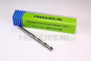 VHM freesje 3,175 mm extra snijlengte !! 25mm