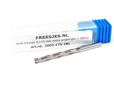 VHM freesje 3,175 mm snijlengte 28mm