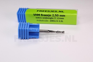 VHM freesje 2,50 mm extra snijlengte !! 12mm