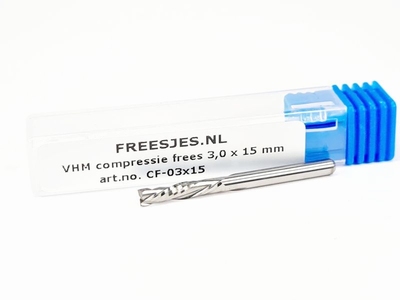 VHM compressie frees 3,0 x 15 mm