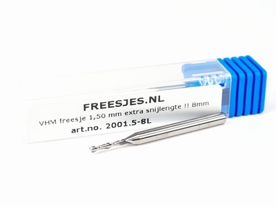 VHM freesje 1,50 mm extra snijlengte !! 8mm