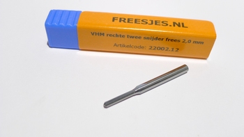 VHM rechte twee snijder frees 3,175 x 28 mm