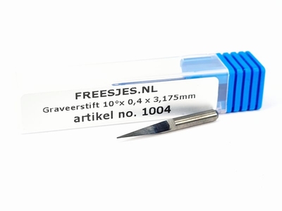 Graveerstift 10°x 0,4 x 3,175mm