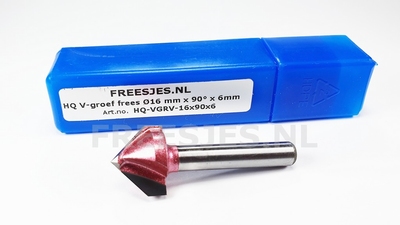 V-groef frees Ø16 mm x 90° x 6mm