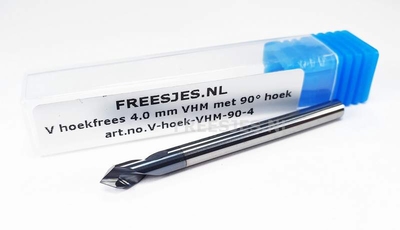 V hoekfrees 4.0 mm VHM met 90° hoek