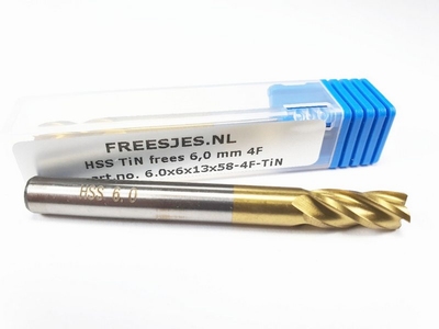 HSS TiN frees 6,0 mm  4F