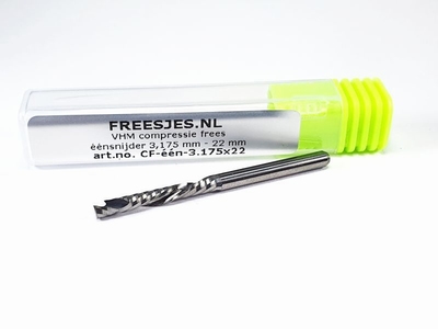 VHM compressie frees éénsnijder 3,175 mm - 22 mm