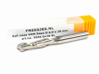 Ball nose VHM frees Ø 6,0 x 28 mm