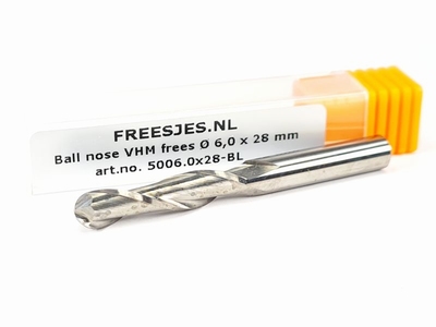 Ball nose VHM frees Ø 6,0 x 28 mm