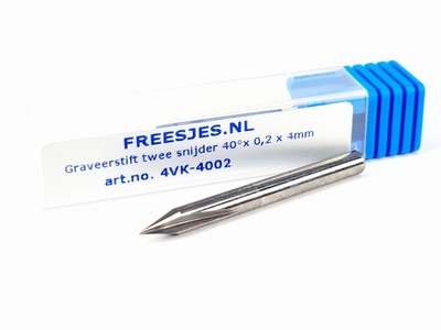 Graveerstift twee snijder 40°x 0,2 x 4mm