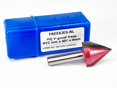 HQ V-groef frees Ø22 mm x 60° x 8mm