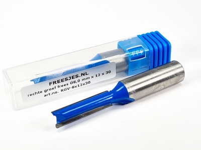Rechte groeffrees Ø8,0 x 12 x 30 mm