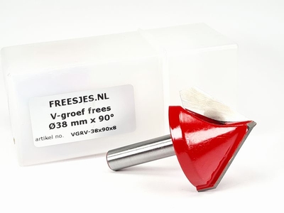 V-groef frees Ø38 mm x 90° x 8mm