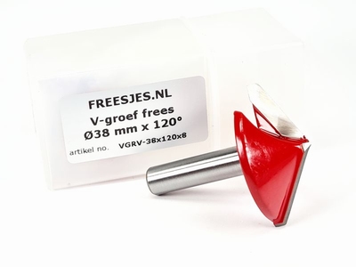 V-groef frees Ø38 mm x 120° x 8mm