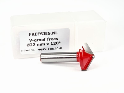 V-groef frees Ø22 mm x 120° x 8mm