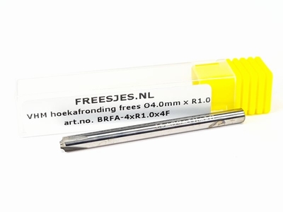 VHM hoekafronding frees Ø4.0mm x R1.0