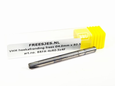 VHM hoekafronding frees Ø4.0mm x R0.5