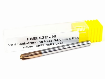 VHM hoekafronding frees Ø4.0mm x R1.0