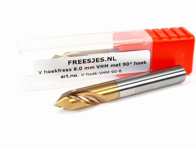 V hoekfrees 8.0 mm VHM met 90° hoek