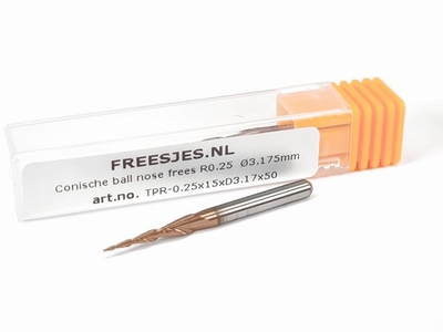 Conische ball nose frees R0.25  Ø3.175mm