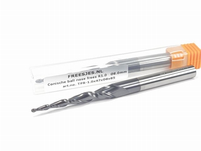 Conische ball nose frees R1.0   Ø8.0mm
