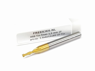 HSS Tin frees 2,5 mm 2F