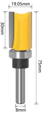 kanten frees 2F Ø19 x 8 x 30