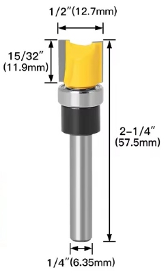 kanten frees 2F Ø12,7 x 6,35 x 11,9