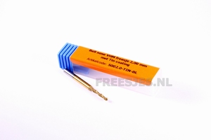 Ball nose VHM freesje 2,20 mm met Tin coating